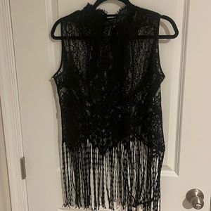Black Zara see through top